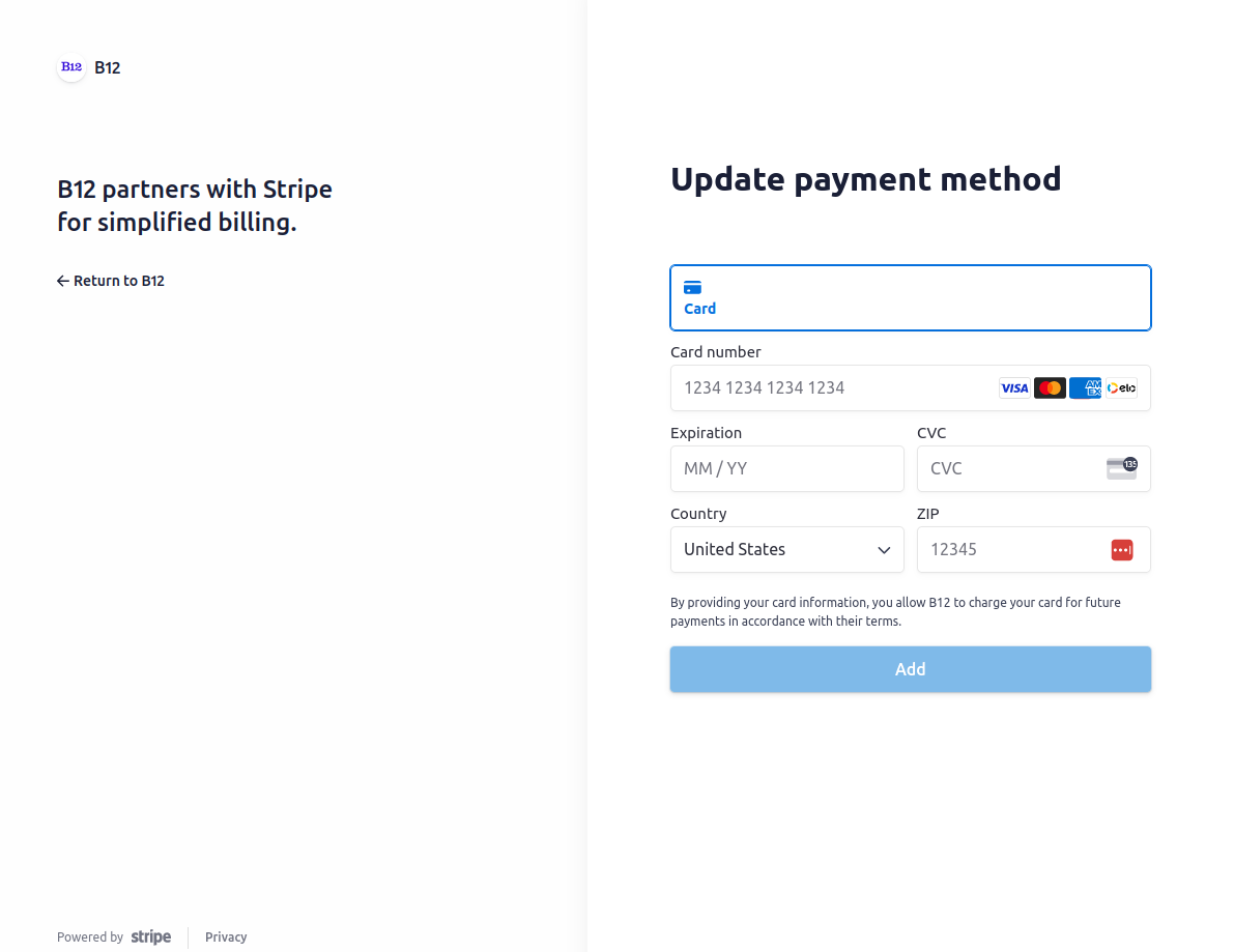 How do I update my credit card?